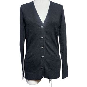 Milly of New York Long Sleeve Cardigan Sweater Rhinestone Buttons Size Medium